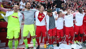 Die Partybullen: RB Leipzig ließ es am Samstag krachen