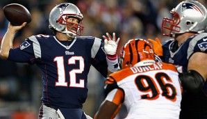 Tom Brady (l.) führte die Pats zum Sieg gegen Cincinnati