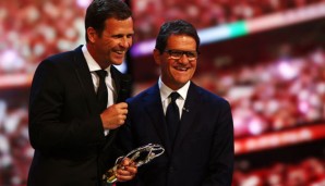 Oliver Bierhoff bekam den Laureus Award für das DFB-Team von Fabio Capello überreicht