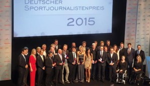Die Gewinner bei der Verleihung des Deutschen Sportjournalistenpreises