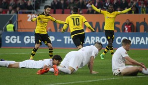 Borussia Dortmund hatte beim FC Augsburg allen Grund zum Feiern