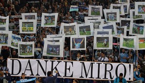 Die Lazio-Fans sorgten beim Abschied von Miro Klose für eine Gänsehaut-Atmosphäre