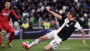 Mario Mandzukic erzielte das 1:1 für Juventus gegen Bergamo.