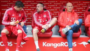 Lewandowski, Ribery und Robben saßen gegen Lautern erstmal auf der Bank.