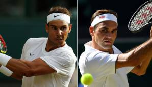 Nadal (l.) vs. Federer: Zusammen haben sie 38 Grand Slams gewonnen, darunter zehnmal Wimbledon.