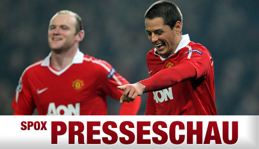 Javier Hernandez (r.) und Wayne Rooney harmonieren perfekt miteinander auf dem Feld