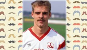 Wer den Eindruck gewinnt, dass früher gerade beim 1. FC Nürnberg der Schnauzer höchst angesagt war, liegt richtig. Hier: Ulf Metschies.