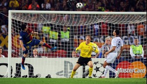 2009: FC Barcelona - Manchester United 2:0 (1:0) - Da kann Edwin van der Sar gucken, wie er will: Messi trifft per Kopf, Barca siegt