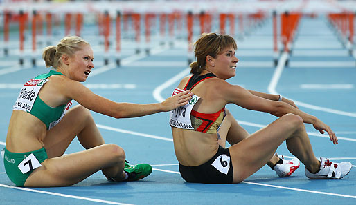 Carolin Nytra gewann über die 100m Hürden Bronze, aber so recht zufrieden war sie nicht. Sie war immerhin als Europas Schnellste angereist...