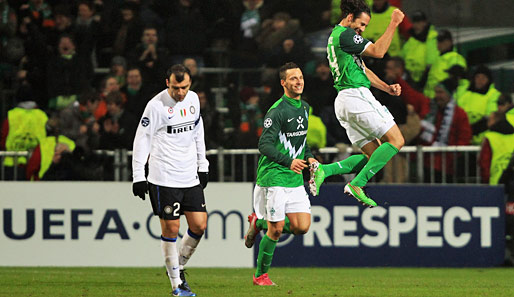 Werder Bremen gestaltete zumindest das Ende einer schwachen Königsklassen-Saison versöhnlich und schickte Titelträger Inter mit 3:0 nach Hause