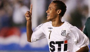 Ebenfalls aus den Anfängen beim FC Santos: Neymar bejubelt ein Tor bei der brasilianischen Regionalmeisterschaft im April 2009