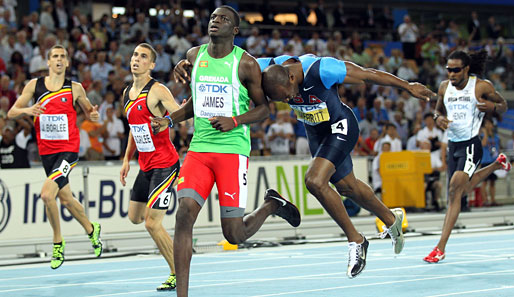 Im 400-Meter-Lauf der Männer gab es ein irres Finish. LaShawn Merritt wurde vom 18-jährigen Kirani James aus Grenada geschlagen