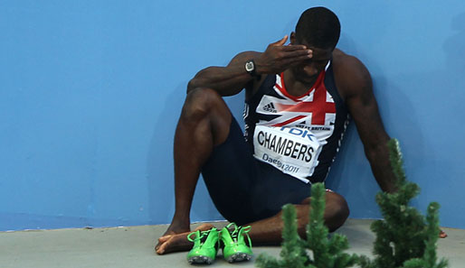 Usain Bolt war nicht der einzige "Depp" des Tages. Auch Dwain Chambers war nach Fehlstart im 100-m-Halbfinale weg vom Fenster