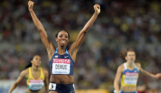 Auch über die 400-Meter-Hürden der Frauen hieß es USA, USA! Lashinda Demus holte sich mit neuem Landesrekord die Goldmedaille vor der Jamaikanerin Melaine Walker