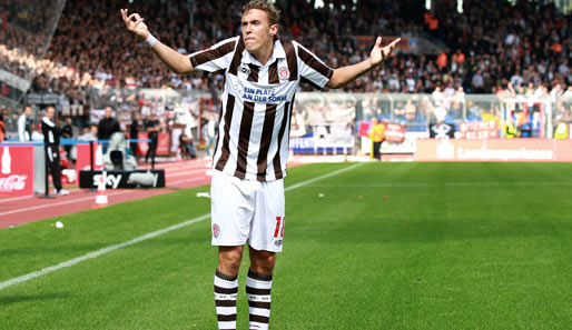 Rang 6: Max Kruse vom FC St. Pauli (13 Tore)