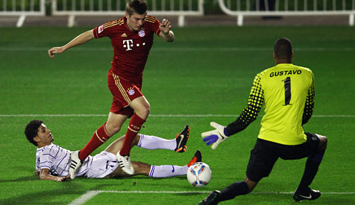 Gleich scheppert's: die Bayern zeigten keine Gnade und schossen den katarischen Zweitligisten mit 13:0 ab