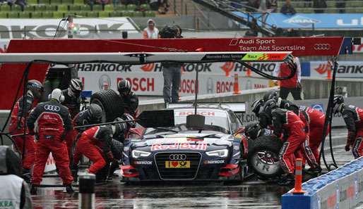 Ekström führte im Finale gegen Mercedes-Pilot Jamie Green bis zum Boxenstopp. Der misslang dem Audi-Team aber gründlich...