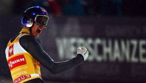 2012/13: Gregor Schlierenzauer (Österreich). Der Dominator wiederholte seinen Triumph bei der Vierschanzentournee dank Siegen in Innsbruck und Bischofshofen