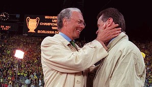 Der Ursprung der "echten Liebe"? Franz Beckenbauer gratuliert Dortmund-Trainer Ottmar Hitzfeld
