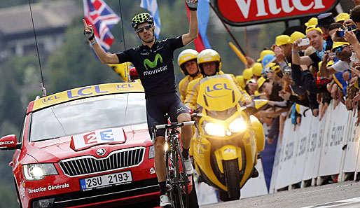 Mehr zum Lachen hatte Rui Costa, der seine zweite Etappe gewann. Dahinter kam Andreas Klöden auf Platz zwei