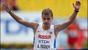 Große Erleichterung beim Gastgeber: Geher Alexandr Iwanow holte das erste Gold für Russland