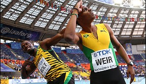 Wieder völlig außer Reichweite und Sichtfeld war Usain Bolt über die 200 Meter. Seinem Landsmann Warren Weir blieb da nur der zweite Platz