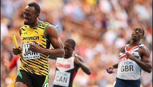 Auch Usain Bolt bringt die Goldmedaille für sein Land sicher nach Hause. Aber wirklich gezweifelt hatte daran ja auch niemand. Am wenigsten Bolt selbst