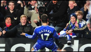Platz 11: Eden Hazard vom FC Chelsea (14 Tore)