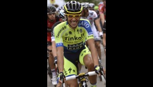 Alberto Contador hatte gut lachen. Der Spanier nahm Vincenzo Nibali ein paar Sekunden ab