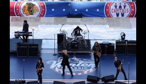 Billy Idol rockt den Nationals Park vor dem Duell der heimischen Capitals mit den Chicago Blackhawks