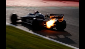 Nelson Piquet hatte anderes zu tun, er ließ in seinem alten Brabham Taten und Feuer sprechen