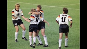 Mit der Flagge auf den Ärmeln wurde das DFB-Team 1992 erst von Sensations-Europameister Dänemark gestoppt