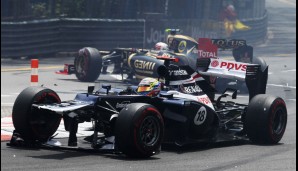 27.05.2012, Monaco: Die Gassen des Fürstentums sind zu eng. Da kann man schon mal auf einen HRT draufknallen, während Romain Grosjean sich nur dreht