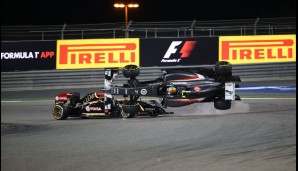 06.04.2014, Bahrain: Nach dem Wechsel zu Lotus folgt das absolute Highlight gegen Sauber-Pilot Esteban Gutierrez. Daumenkino!