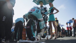Auch in der Moto3 können sich die Damen sehen lassen, was Fabio Quartararo und Leopard Racing hier beweisen