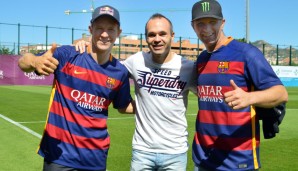 Mattias Ekström überzeugte Andres Iniesta vom FC Barcelona, Petter Solberg findet's dufte