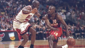 Platz 7: Mookie Blaylock - 8 Dreier (bei 9 Versuchen) - Hawks vs. Bulls 1997, Game 2