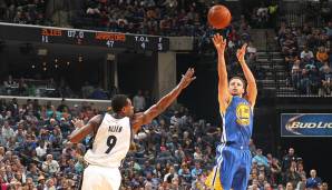 Platz 21: Stephen Curry - 8 Dreier (bei 13 Versuchen) - Warriors vs. Grizzlies 2015, Game 6