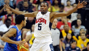 Kevin Durant (Oklahoma City Thunder), 30 Länderspiele, Weltmeister 2010, Olympiasieger 2012, MVP der WM 2010
