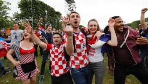 Und auch beim Public Viewing ließen die kroatischen Fans ihrer Freude freien Lauf - zurecht!