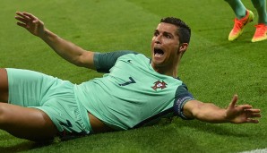 Ronaldo zog mit seiner Bude mit dem EM-Rekordtorschützen Michel Platini gleich