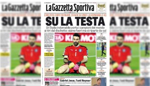 Die Gazzetta Sportiva feiert die Azzurri schon dafür, dass sie den Weltmeister überhaupt bis ins Elfmeterschießen gezerrt haben