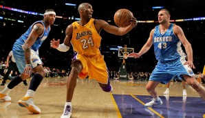 Noch eine Legende auf Platz 19: Kobe Bryant bringt es ebenfalls auf einen Ball-Handling-Wert von 89