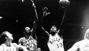 Platz 13: BOB LOVE (Chicago Bulls) mit 42 Punkten im Jahr 1970 gegen die Baltimore Bullets