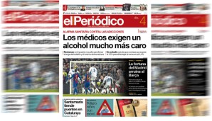 Die katalanische Zeitung El Periodico titelt: "Das Glück von Madrid ruiniert Barca"