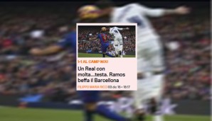 "Real mit viel... Köpfchen!" Laut der Gazzetta dello Sport spielt Ramos Barcelona einen Streich