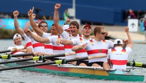 Die Mannschaft des Jahres sitzt in einem Boot. Der Deutschland-Achter rudert in London zum Olympiasieg