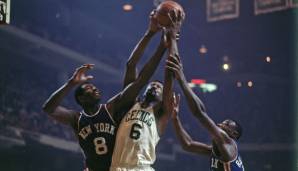 Das ultimative Ziel aller Baller ist die NBA-Trophäe - und davon hat Bill Russell 11 Stück in der Vitrine stehen. Das wird immer unerreicht bleiben.