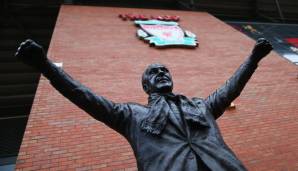 Bill Shankly: Die Liverpool-Legende schlechthin. Der Schotte genoss vor allem als Trainer während der erfolgreichen Ära der 1960er und 1970er Jahre große Popularität. Sein Abbild steht vor "The Kop", der legendären Tribüne von Anfield.