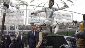 David Beckham: Auch der Popstar unter den Fußballern hat eine Statue - allerdings nicht in Europa. sondern in Los Angeles, wo er für Galaxy spielte. Man sieht: Die Amerikaner wissen, wie man Statuen baut. Zeit, einen Blick auf den US-Sport zu werfen.